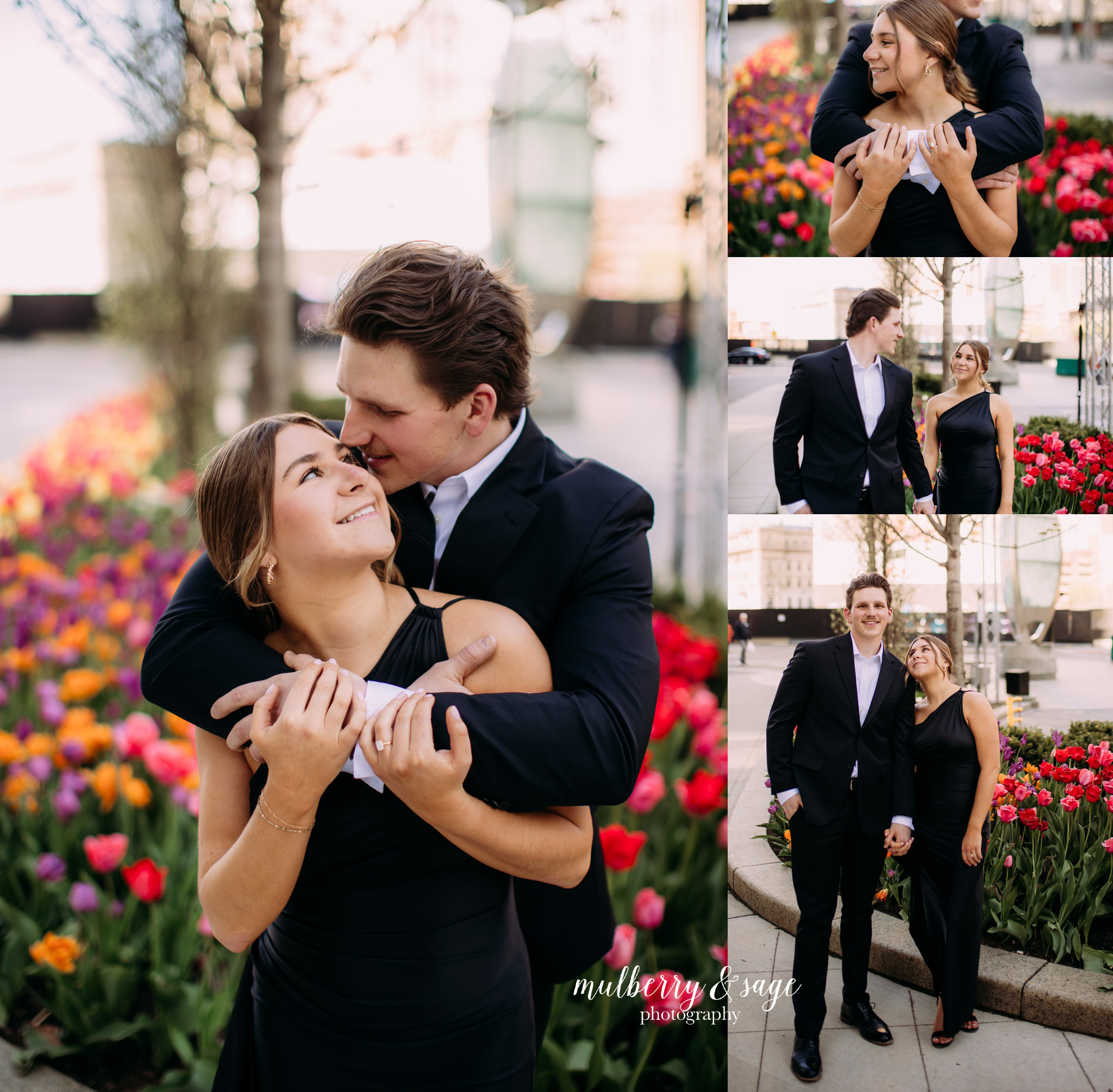 downtown detroit engagement session