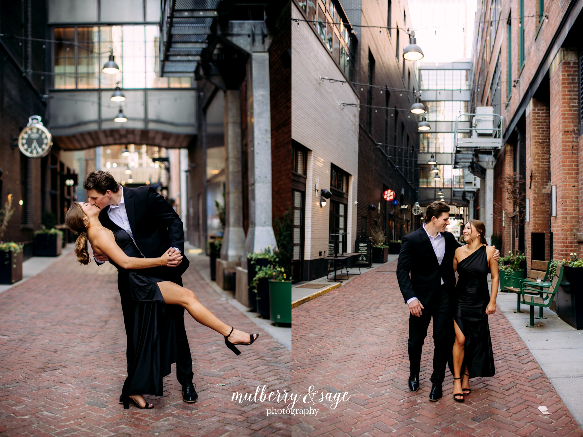 downtown detroit engagement session